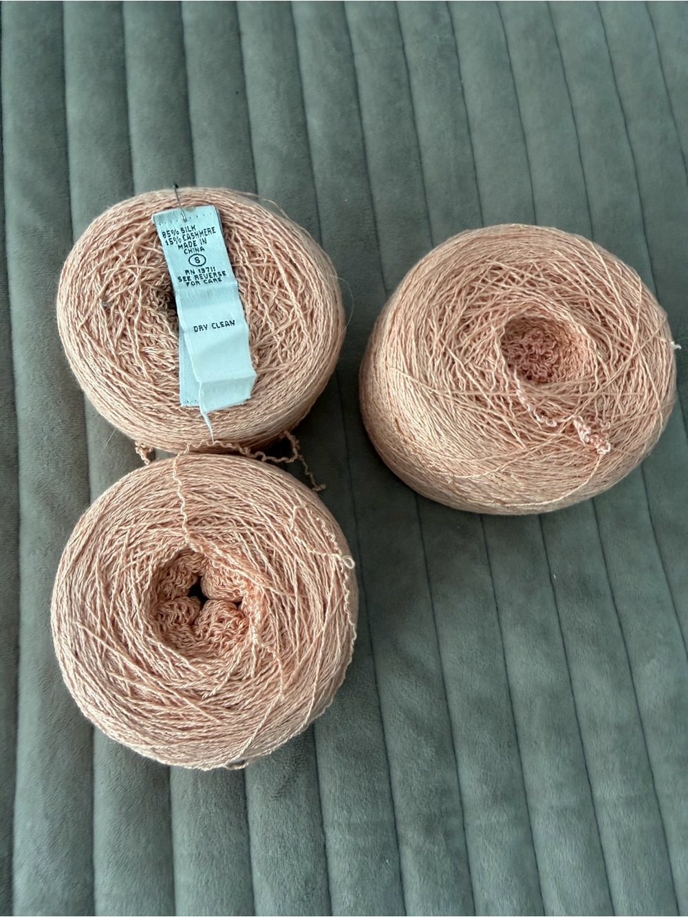 Unbranded Peach Yarn Cakes – Soft Peach Home Accent Yarn cashmere silk